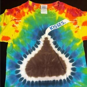 Gildan Kids Tie-Dye Hershey Kisses Shirt - Rainbow